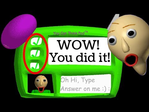 I SOLVED THE 3RD QUESTION IN BALDI'S BASICS | Easiest Baldi's Basics Mod | Baldi's Basics More Maths
