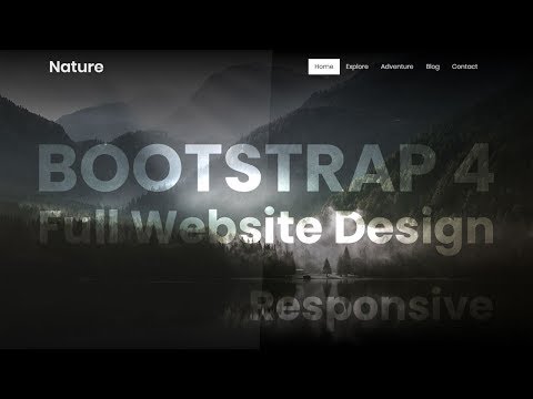 Bootstrap Responsive Website Design Start To Finish | Html5 CSS3 and Bootstrap 4 | Part 1/2
