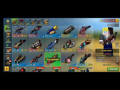 Showing off my old max lvl account on Pixel Gun 3D