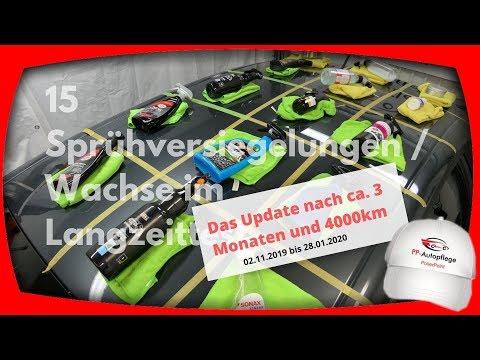 15 Sprühversiegelungen/Waxe im XXL-Langzeittest// Update nach 3 Monaten//ADBL im Höhenflug!