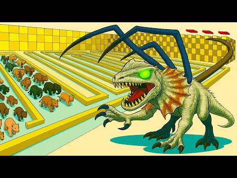ESCAPE FROM ALIEN DILOPHOSAURUS - Animal Revolt Battle Simulator ARBS