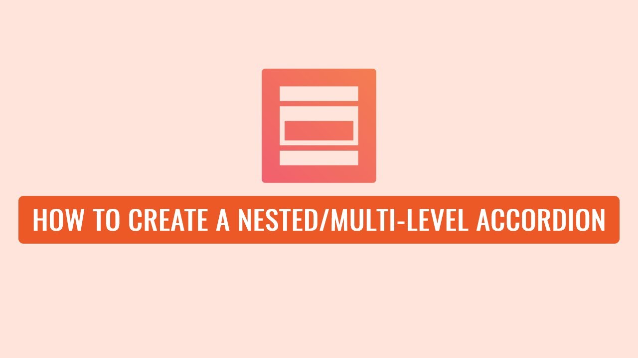 Easy Accordion Pro - How To Create a Nested/Multi-Level Accordion