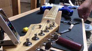 Video thumbnail for Graph Tech Tusq XL Install - Fender Stratocaster nut replacement by DudeInACube