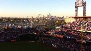 preview picture of video 'Phillies 2010 NLDS Game 2 - National Anthem and F-18 Fly Over'