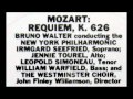 Mozart / Bruno Walter. 1956: Requiem - Hostias ...
