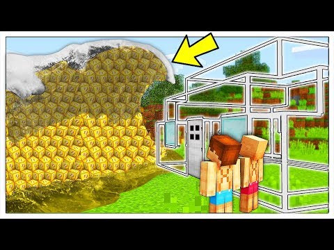 ONDA GIGANTE DI LUCKY BLOCK CONTRO BASE INVISIBILE! - Minecraft ITA