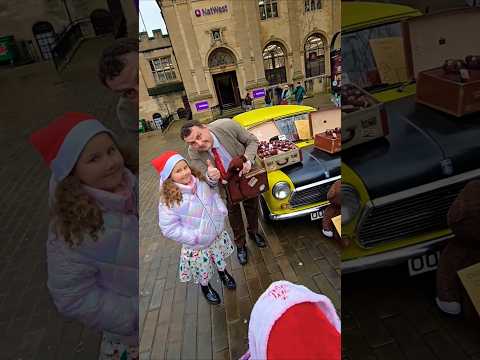 WOW, We met Mr. Bean😳🎉😯#shorts #mrbean #charity #mrbeancar #fun #car #teddy #coolcar #wow #teddybear