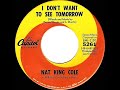 1964 HITS ARCHIVE: I Don’t Want To See Tomorrow - Nat King Cole