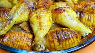 עוף  חגיגי עם בטטות ותפוחי אדמה בתבנית אחת מנה סוגרת פינהChicken, sweet potatoes and potatoes​ (ליהי קרויץ - מטבח בקלי קלות) - התמונה מוצגת ישירות מתוך אתר האינטרנט יוטיוב. זכויות היוצרים בתמונה שייכות ליוצרה. קישור קרדיט למקור התוכן נמצא בתוך דף הסרטון