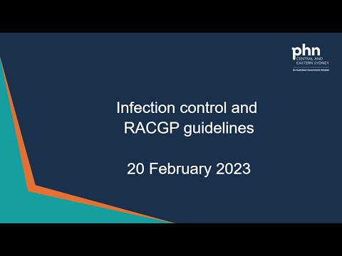 Infection control and new RACGP guidelines - 20 February 2023