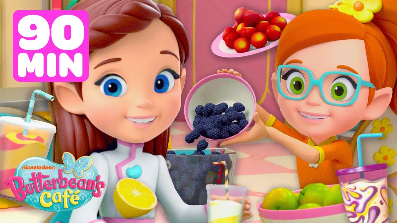 Butterbean's Café YUMMIEST Smoothies & Drinks 😋🥤🍌 w/ Poppy & Dazzle | 90 Minutes | Shimmer and Shine