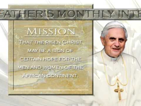 PAPAL INTENT FOR APRIL 2012