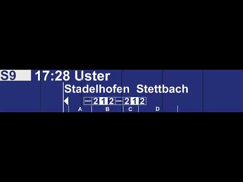 SBB Ansage, S9 nach Uster in Zürich HB (2019)