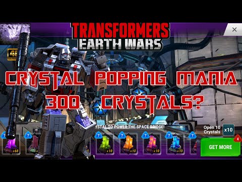 Crystal Popping Mania!- 300 Crystals-30 New Bots- Transformers Earth Wars- TFEW 4K UHD