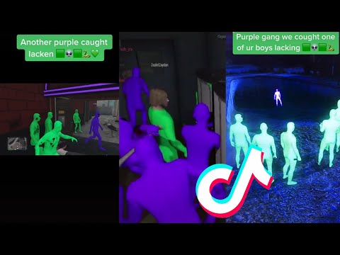 BEST of GREEN GANG VS PURPLE GANG GTA TIKTOK COMPILATION 👽