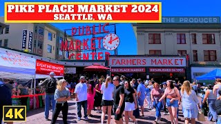 Seattle, Washington PIKE PLACE MARKET | 4K Walking Tour 2024 🇺🇸
