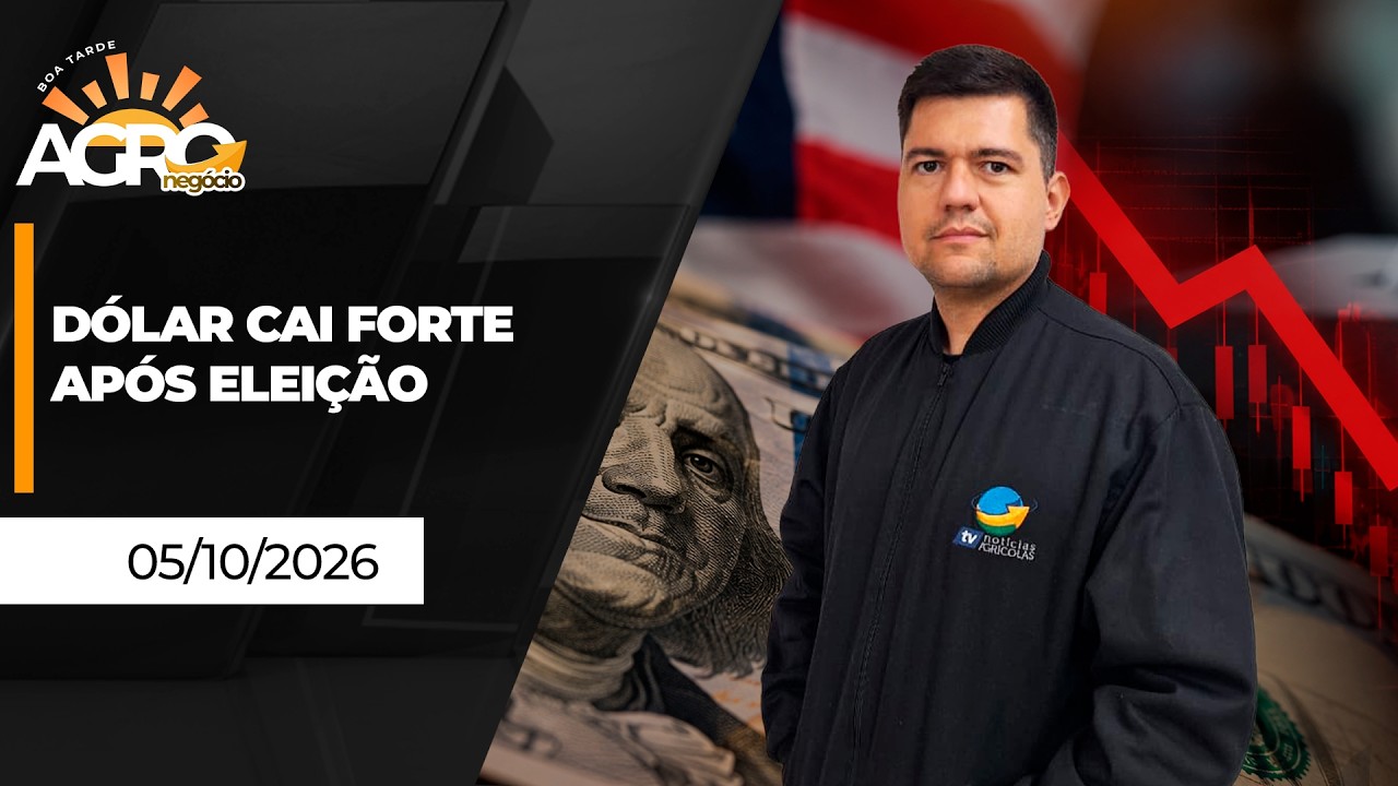 BOA TARDE AGRO - Dólar cai forte após 1º turno da eleição e reflexo já é sentido no mercado