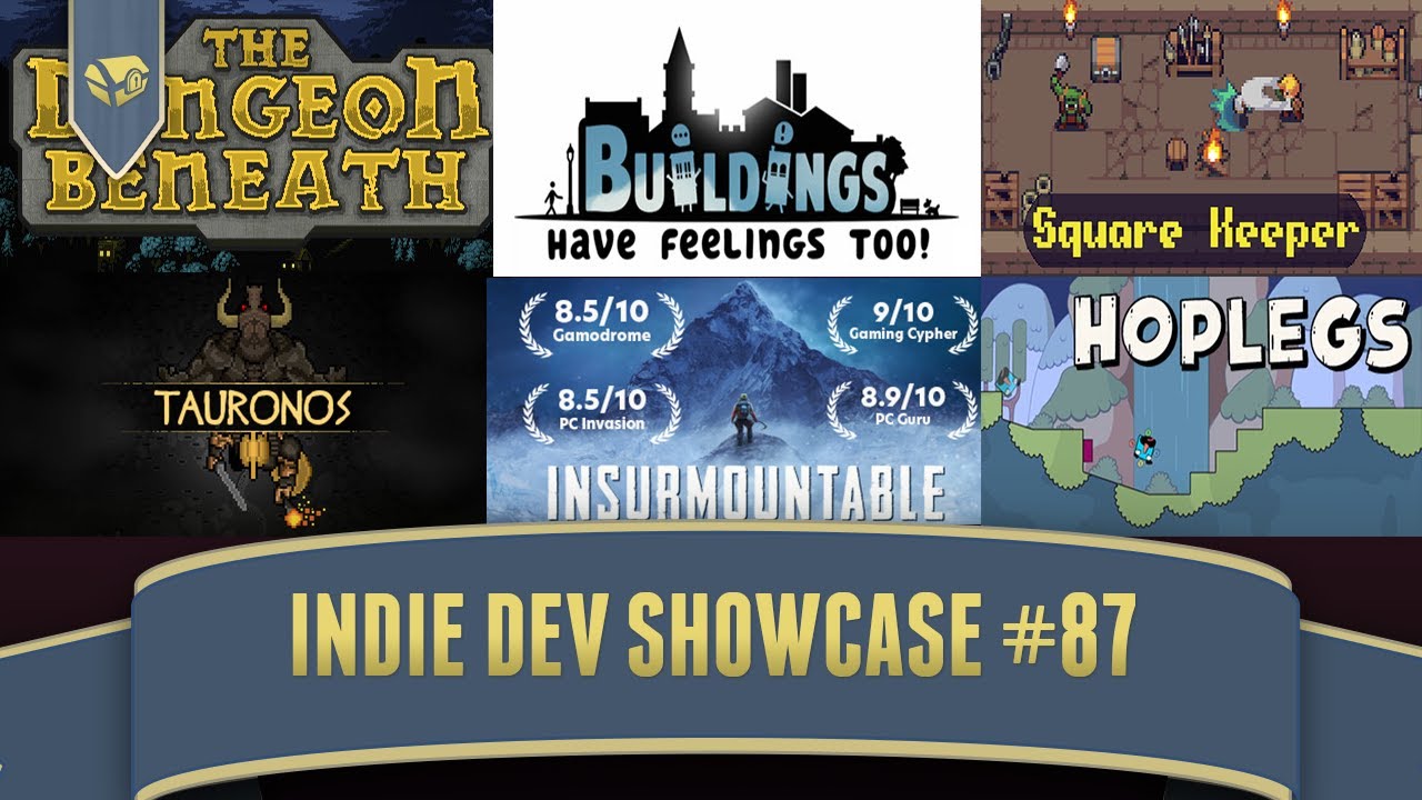 Indie Dev Showcase #87 | Dungeon Beneath, Square Keeper, Tauronos, Insurmountable, Hoplegs,