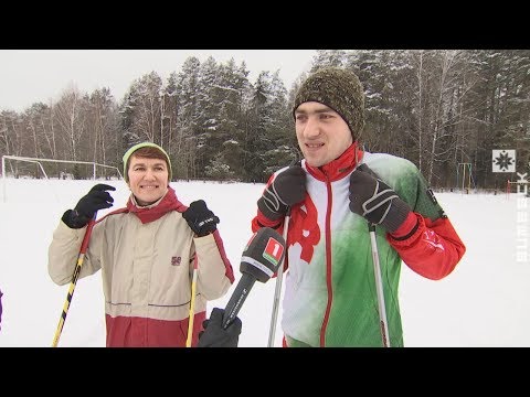 В Лиозненском районе семья обустроила трассу для лыжников (09.01.2019)