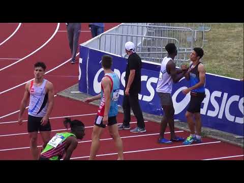 Pour 1 CENTIEME (100m JUM )- LA FINALE -  France Cadets/Juniors  Bondoufle 20 Juillet 2018