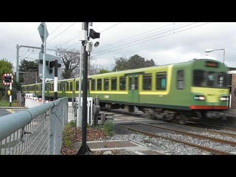 Irish Rail 8300 Class Dart Train - Merrion Gates Level Crossing, Dublin