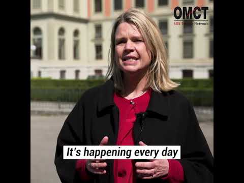 OMCT Programme Director announcing the Committee Against Torture Review 66, in Geneva, 2019