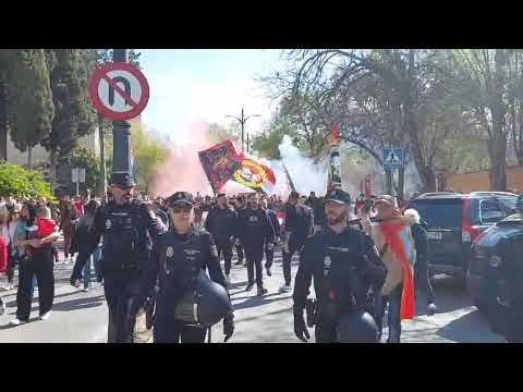 Corteo de la previa RSD Alcalá 1-1Rayo b