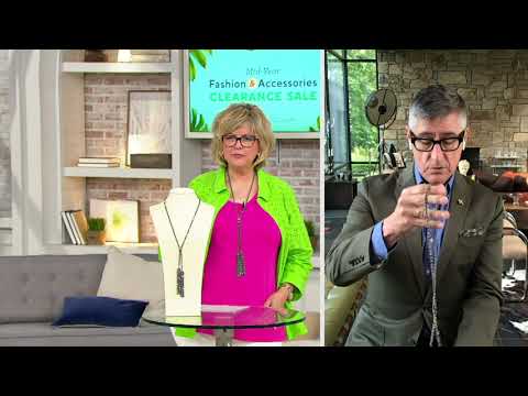 Joan Rivers Beaded Double Tassel Lariat Necklace with Clasp on QVC