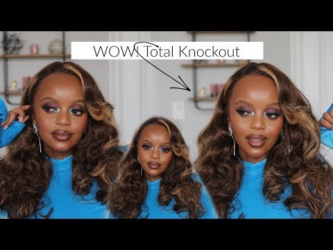 Ombre 4 highlight 27 Blonde Color HD Lace Front Wigs Deep Wave 180% Remy Human Hair Wigs Pre Plucked Frontal Wig