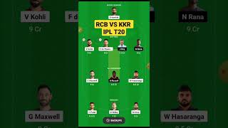 rcb vs kkr dream11, rcb vs kol dream11, rcb vs kol dream11 team prediction, bengaluru vs kolkata,