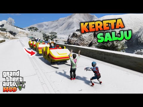 JUNIOR KAGET MINI RANGER BAWA KERETA SALJU - GTA 5 MOD TRANSFORMER