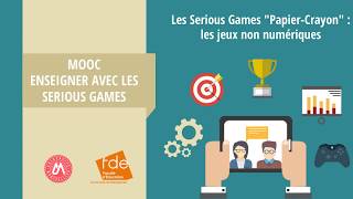 Les Serious games « Papier-Crayon »