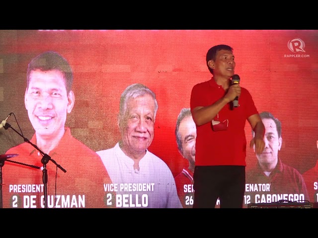 HIGHLIGHTS: De Guzman-Bello miting de avance – 2022 Philippine elections