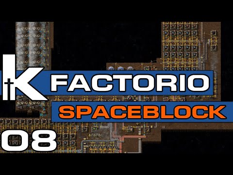 Factorio Spaceblock - Ep 08 | Red and Green Science Setups | Modded Factorio 0.18
