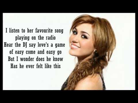 Miley Cyrus~ Every Rose Has It's Thorn Lyrics