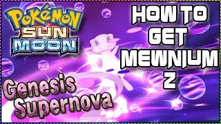 Pokemon Sun and Moon How to Get/Use Mew Z Move Genesis Supernova Mew Z Crystal Pokebank Update