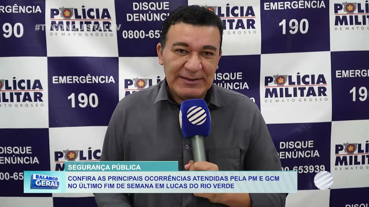Confira as principais ocorrências pela PM e GCM no último fim de semana em Lucas do Rio Verde