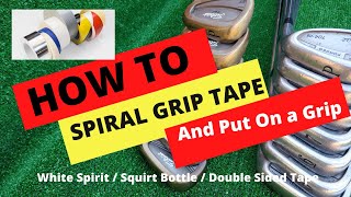 How To Regrip a Golf Club and How To Spiral Tape - Golf club gripping