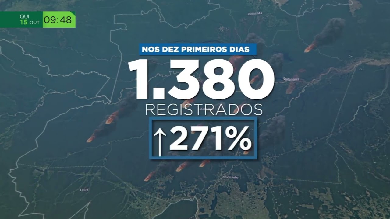 Queimadas no estado do Amazonas: incêndios sobem mais de 270%
