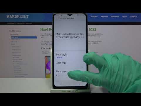 Change the Font Size on Samsung Galaxy M22