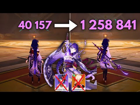 F2P Raiden 1.2M Nuke Tutorial !! NO SARAH and KAZUHA [ Genshin Impact ]