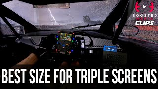 What's the ideal screen size for a Triple Screen Sim Racing Rig