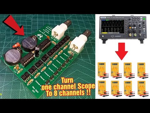 8-Channel Voltage Multiplexer for Oscilloscope