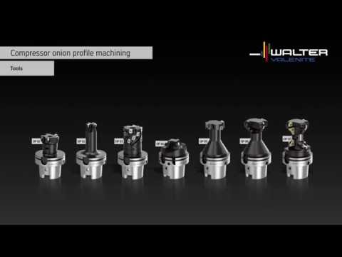 Compressor onion profile machining - Walter Tools / Starrag AG (inch)