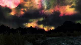 Skyrim SE 4K night sky with solar system mod xbox one x