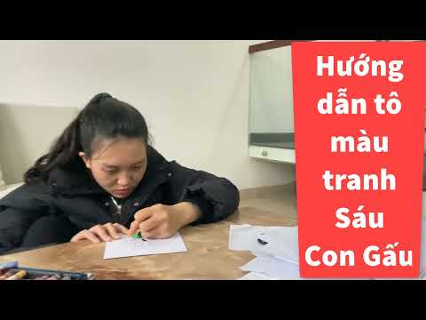 Hướng dẫn tô màu tranh Sáu Con Gấu