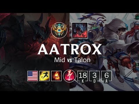 Aatrox Mid vs Talon - NA Challenger Patch 8.22