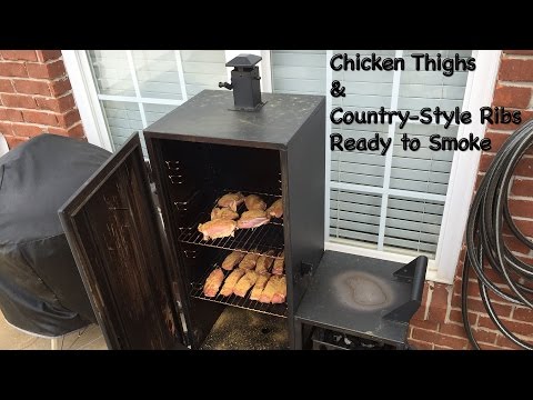 Dyna-Glo Vertical Smoker Chicken Thighs & Country Style Ribs in 4K UltraHD