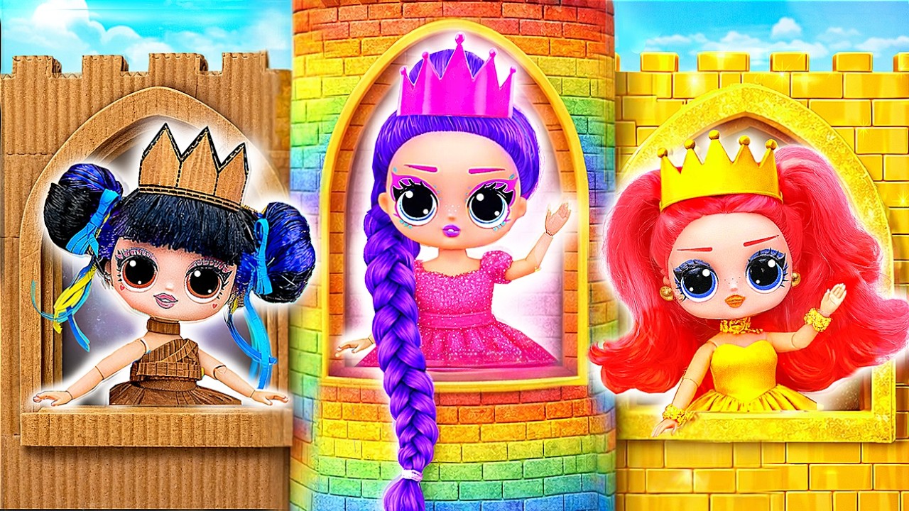 K-Pop Demon Hunters Glow Up | Cardboard vs Fluffy Princess! 12 Fashion DIYs for Huntrix Dolls