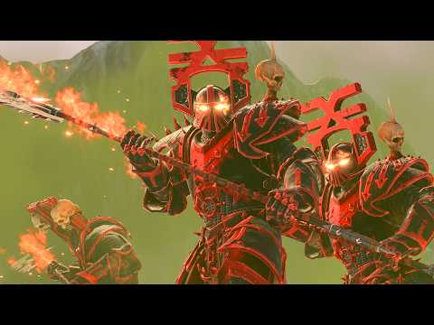 CHAOS DWARFS vs WARRIORS OF CHAOS - TotalWar Warhammer 3 cinematic battle